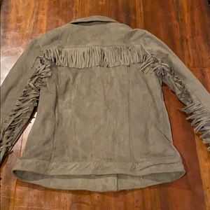 NWOT! Joyfolie faux suede jacket with fringe.